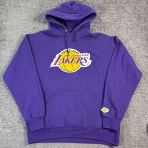 NBA Los Angeles Lakers Hoodie Mens L Purple Graphic Pullover Sweatshirt